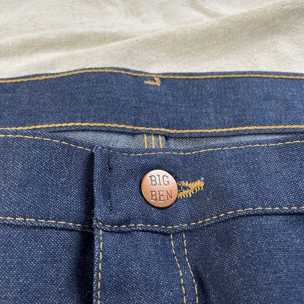 Vintage NWOT Big Ben Dark Denim Utility Jean Mens Sz 40x30 Blue Cotton Deadstock - Picture 5 of 14